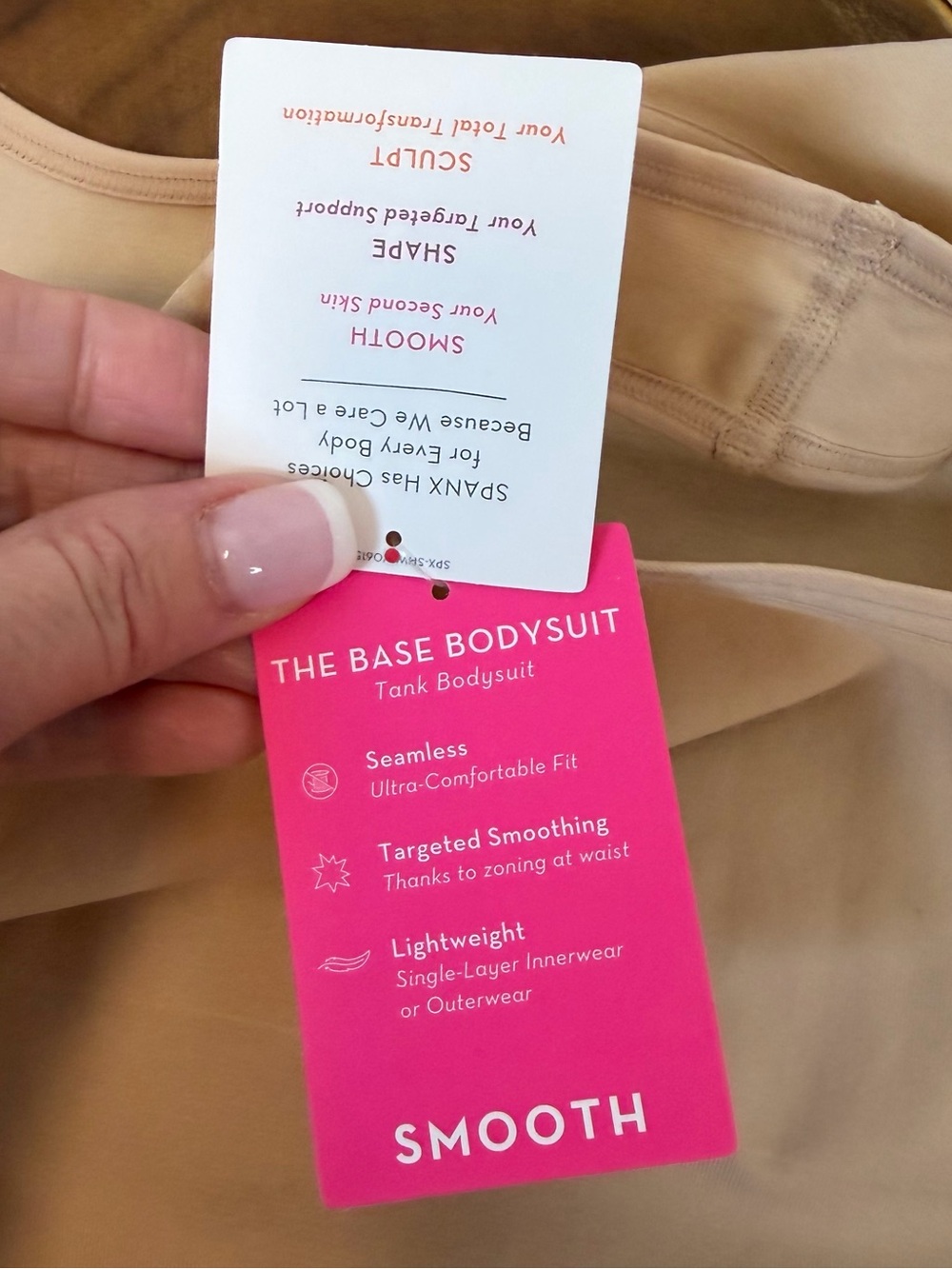 SPANX Soft Nude Seamless Tank Bodysuit Lightweight Smoothing Size Small - Picture 4 of 7